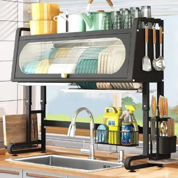 ESCURRIDOR DE PLATOS GRANDE EN ACERO INOXIDABLE - 50% DESCUENTO SOLO HOY