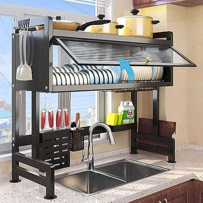 ESCURRIDOR DE PLATOS GRANDE EN ACERO INOXIDABLE - 50% DESCUENTO SOLO HOY